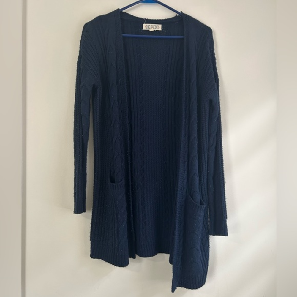 PINK ROSE‎ navy cardigan